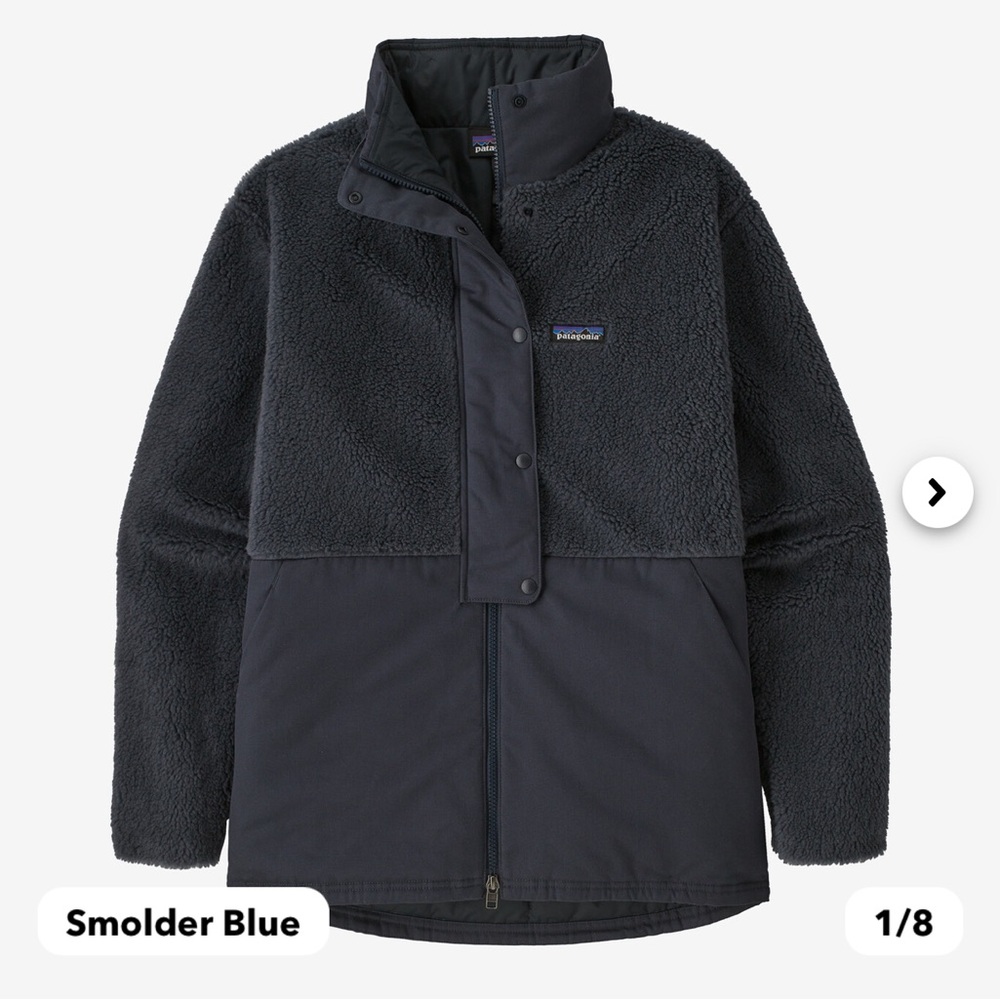Patagonia Women's Driftwood Canyon Coat size XS smolder blue